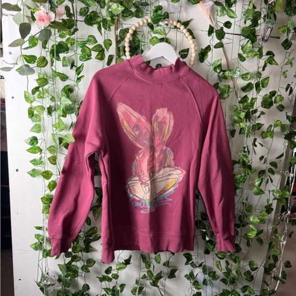 Panda Works 2020 Pink Bugs Bunny Graphic Sweatshirt - Picture 1 of 8